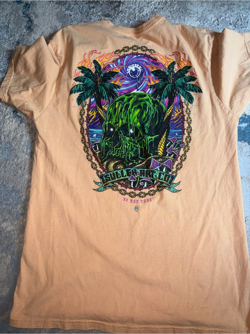 Sullen Art Co "No Bad Days" Orange Short Sleeve Graphic Tee